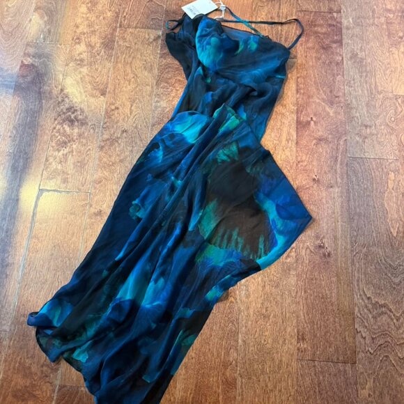 Rat & Boa Rafinha Dress Size XXS Blue Black Maxi - Picture 7 of 8